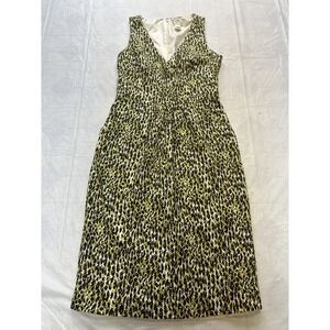 J.Crew Sleeveless Dress Size 0 Cotton Blend animal‎ print Pencil